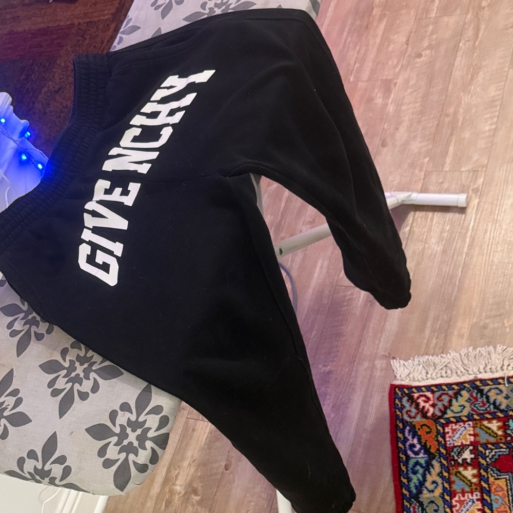 Small Givenchy Black Joggers with White Logo